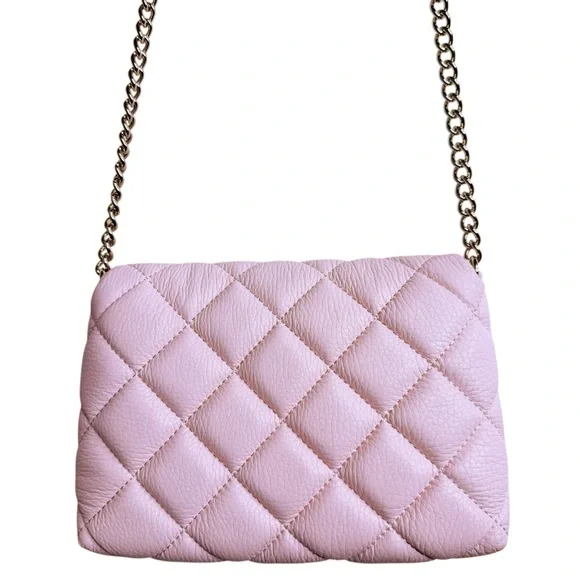 KATE SPADE Quilted Leather Crossbody Nag One Size in Pale Pink